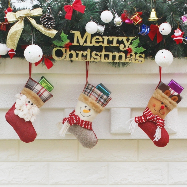 3 PCS Hang Ornament Christmas Stockings Present Bags, Random Style Delivery