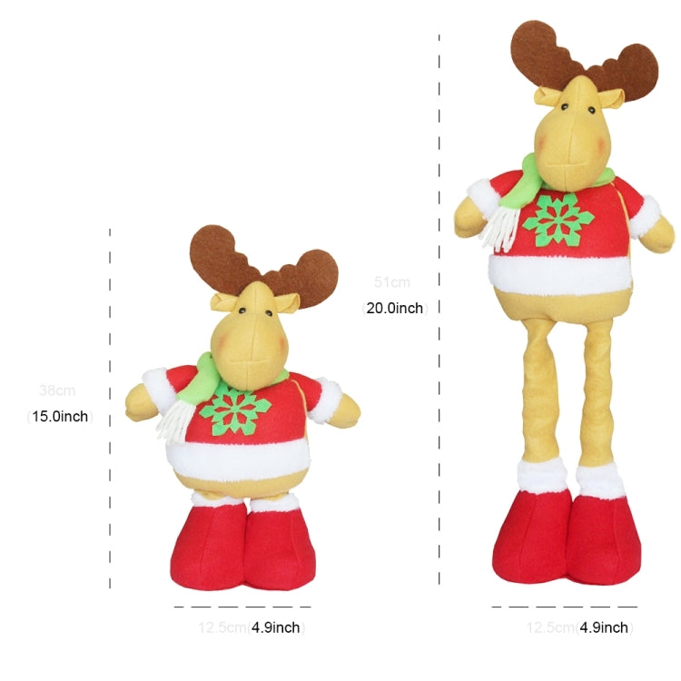 Christmas Festival Decoration Elk Extendable Doll, Extended Size: 51*12.5cm