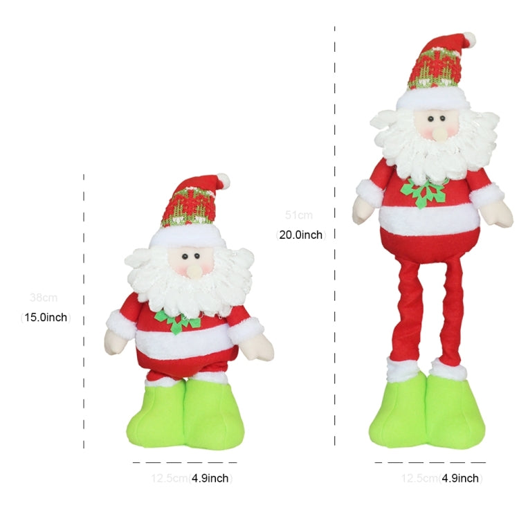 Christmas Festival Decoration Old Man Extendable Doll, Extended Size: 51*12.5cm