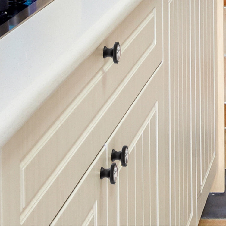 5 PCS 5049_16 Matte Black Ink Plum Zinc Alloy Ceramic Cabinet Handle