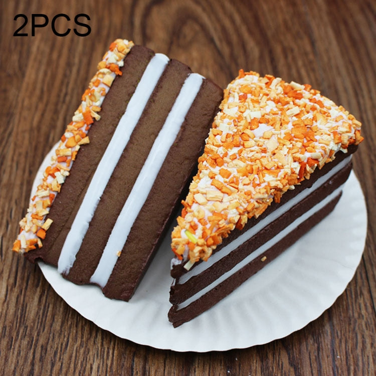 2 PCS Simulation Triangle PU Cake Model Photography Early Education Props Window Wedding Decoration