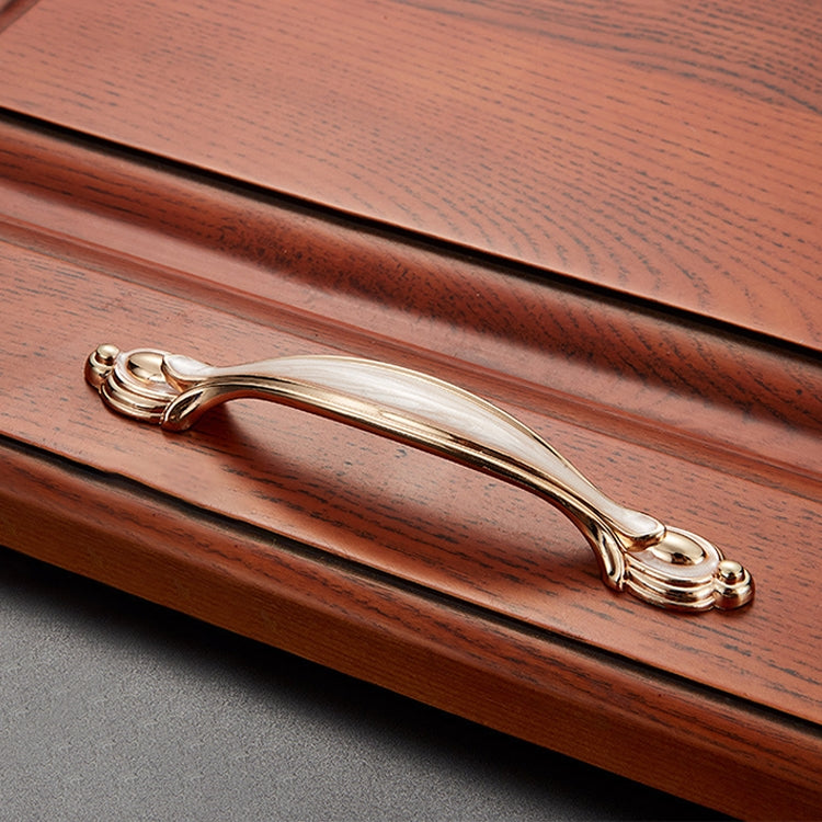 5 PCS 6606-96 White Amber Drawer Cabinet Door Single Hole Handle