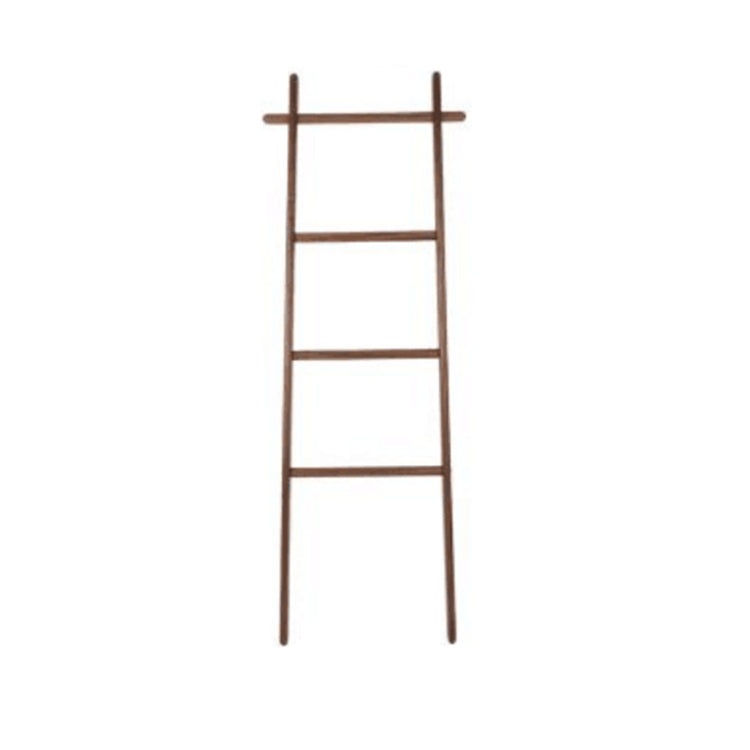 Solid Wood Creative Landing Ladder Clothes Hat Rack,Size: 170x45x52cm, Black Walnut