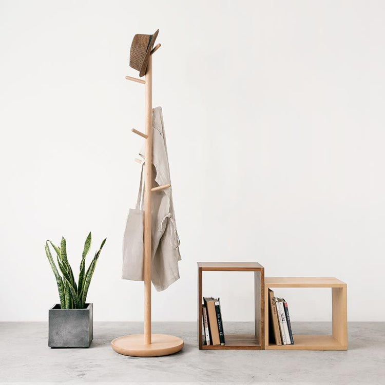 Creative Tree-shaped Solid Wood Hatstand Clothes Hanging Rack,Size: 175x40cm, Beech