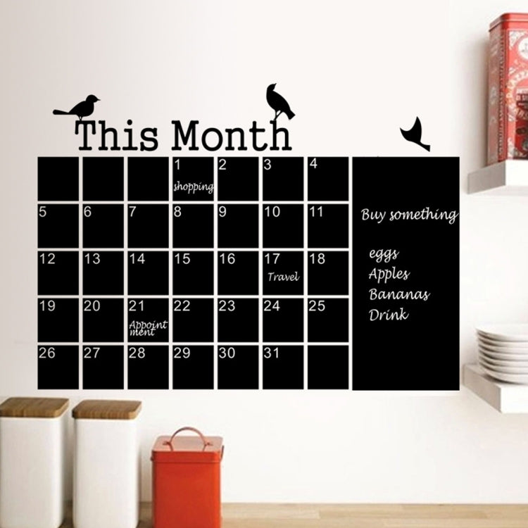 Calendar Chalkboard Wall Stickers PVC Removable Blackboard  Office Decoration Suppliess