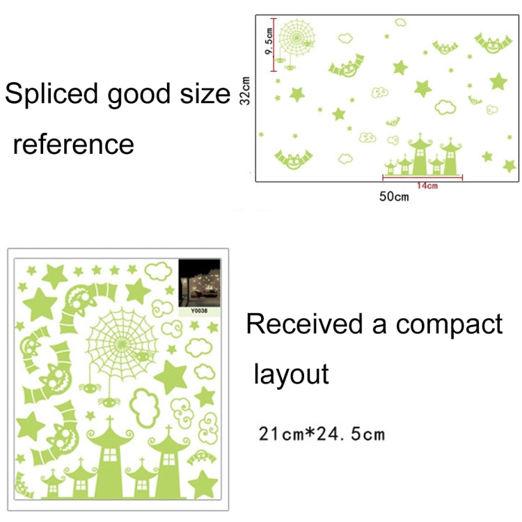 Luminous Wall Stickers Halloween Wall Stickers Bedroom Living Room Decorative Wall Stickers