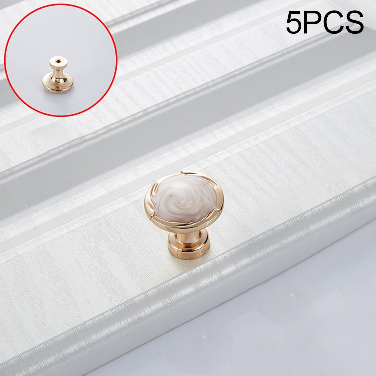 5 PCS 6510-Single White Amber Drawer Cabinet Door Single Grain Single Processor Handle