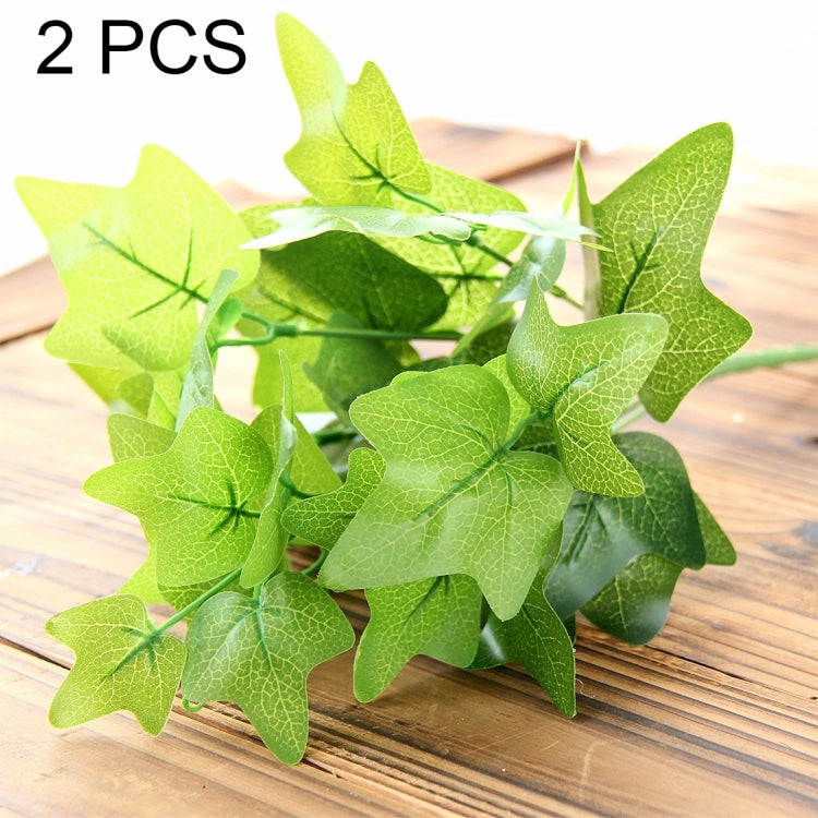 2 PCS Artificial Plants For Plastic Flowers Household Store Supplies Decoration Japanese Creeper Leaf