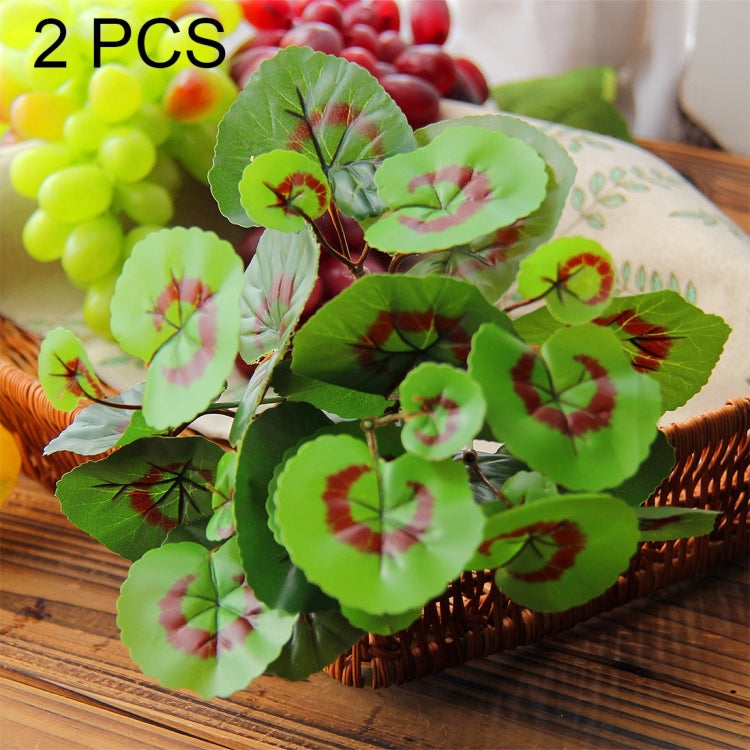 2 PCS Artificial Plants For Plastic Flowers Household Store Supplies Decoration Copper Grass Leaf