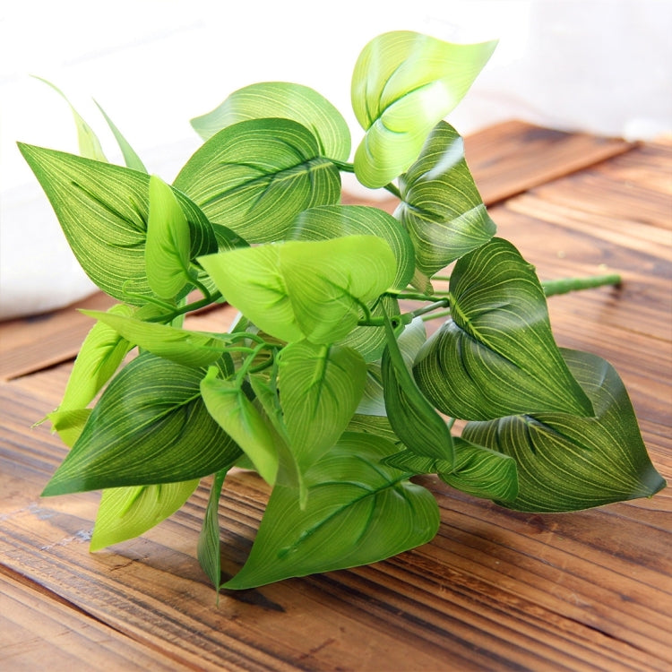 2 PCS Artificial Plants For Plastic Flowers Household Store Supplies Decoration Chicken Heart Leaf