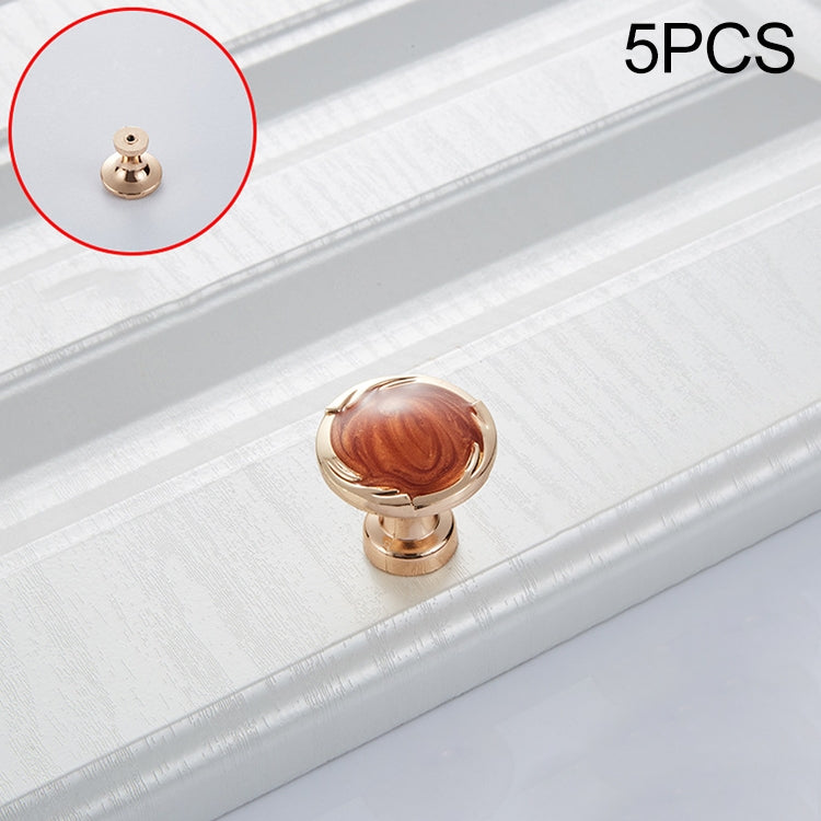 5 PCS 6510-Single Red Amber Drawer Cabinet Door Single Grain Single Processor Handle