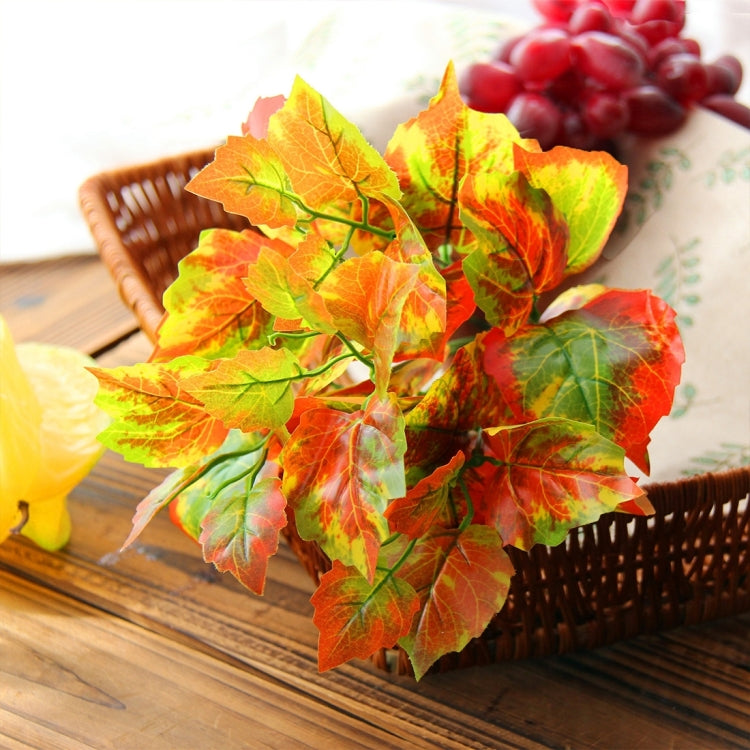 2 PCS Artificial Plants For Plastic Flowers Household Store Supplies Decoration Maple Leaf