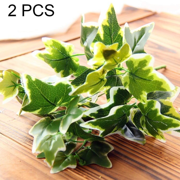 2 PCS Artificial Plants For Plastic Flowers Household Store Supplies Decoration Sweet potato Leaf