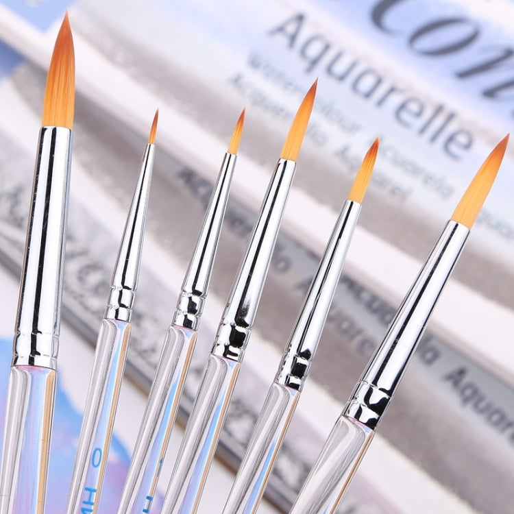 6 PCS / Set Nylon Hair Watercolor Hook Pencil Set Art Supplies Tool Oil Painting Pen