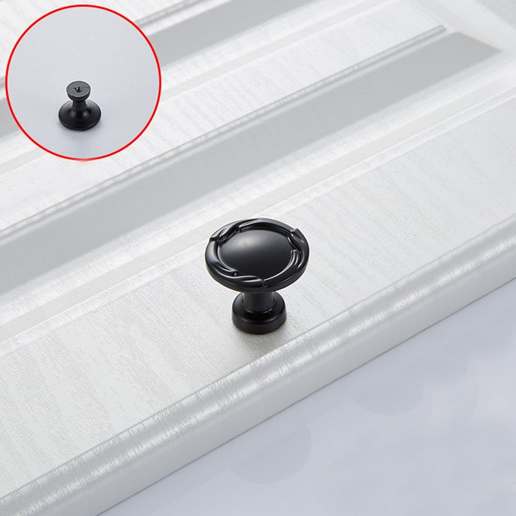 5 PCS 6510-Single Matte Black Drawer Cabinet Door Single Grain Single Processor Handle