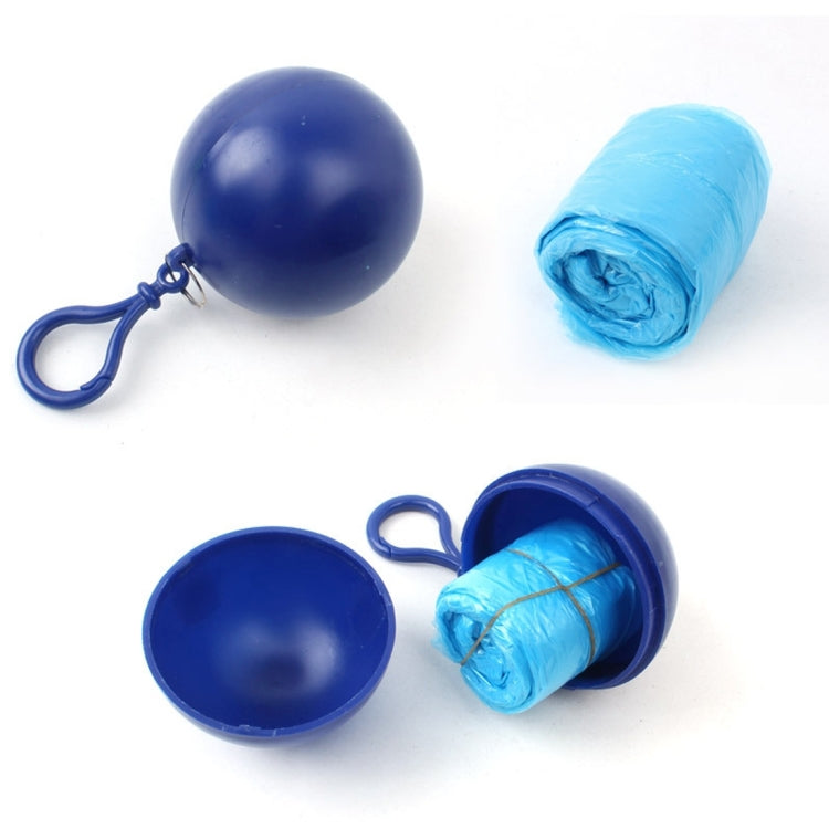 5 PCS Outdoor Portable Creative Spherical Raincoat Ball Key Chain Disposable Rain Covers, Random Color Delivery