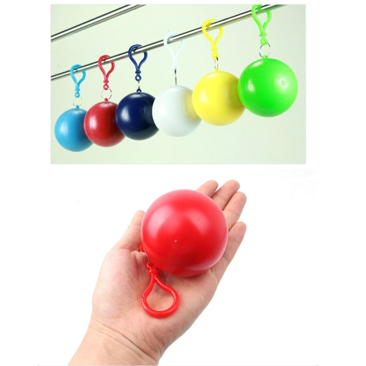 5 PCS Outdoor Portable Creative Spherical Raincoat Ball Key Chain Disposable Rain Covers, Random Color Delivery