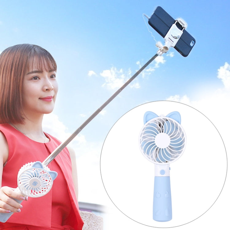 Portable Lovely Style Mini USB Charging Handheld Small Fan with Selfie Stick