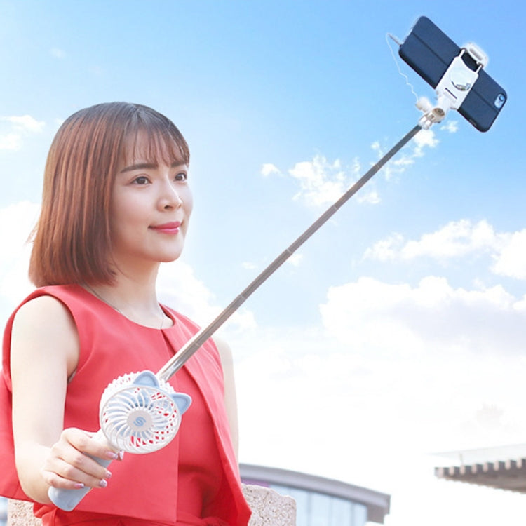 Portable Lovely Style Mini USB Charging Handheld Small Fan with Selfie Stick