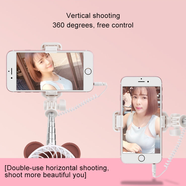 Portable Lovely Style Mini USB Charging Handheld Small Fan with Selfie Stick