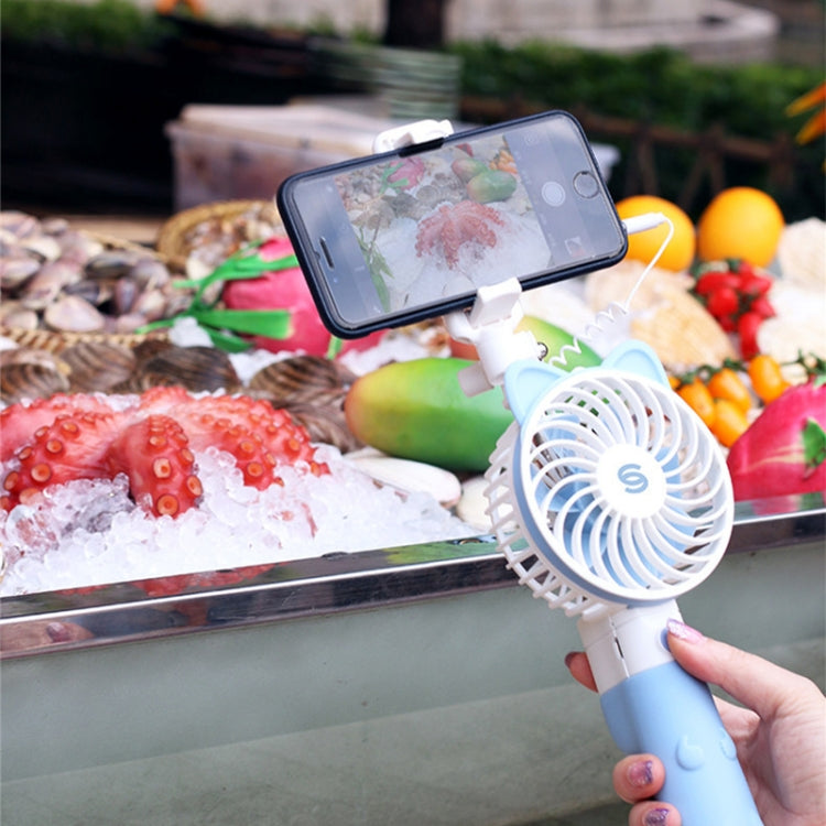 Portable Lovely Style Mini USB Charging Handheld Small Fan with Selfie Stick