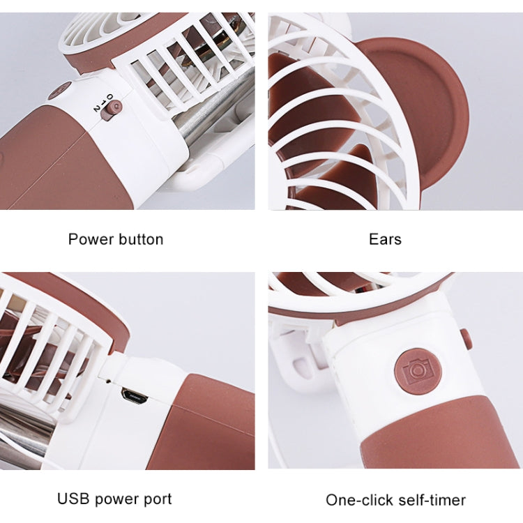 Portable Lovely Style Mini USB Charging Handheld Small Fan with Selfie Stick