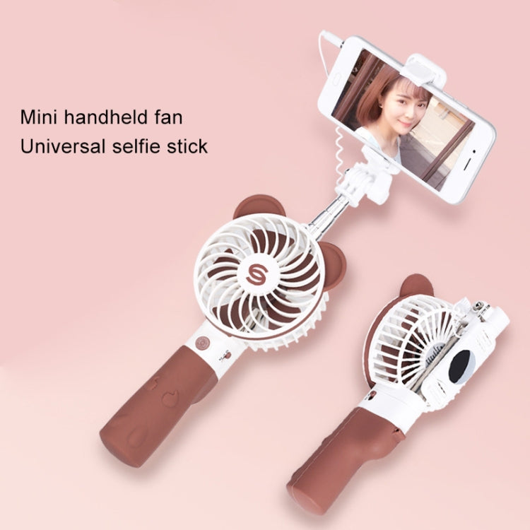 Portable Lovely Style Mini USB Charging Handheld Small Fan with Selfie Stick