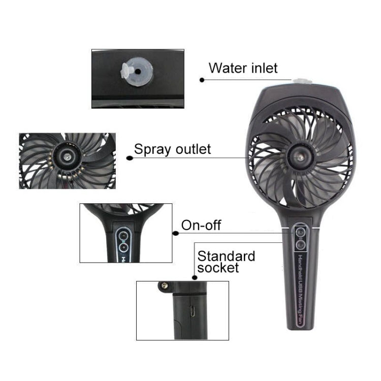 Portable Mini USB Charging Water Spray Foldable Handheld Small Fan