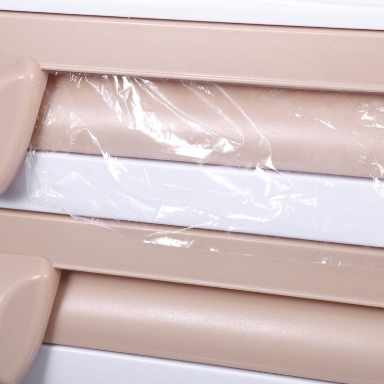 Kitchen Wall Mounted Cling Film Holder Wrap Storage Rack Hanger Rack Cutting Device, Size: 39 x 10 x 24cm