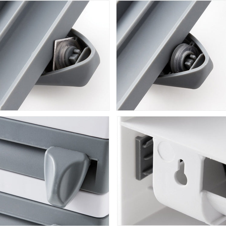 Kitchen Wall Mounted Cling Film Holder Wrap Storage Rack Hanger Rack Cutting Device, Size: 39 x 10 x 24cm