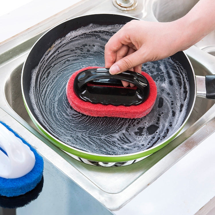 10 PCS Decontamination Sponge Hard Bottom Cleaning Brushes Dry and Wet Cleaning Brush for Kitchen / Cooking Bench / Bathroom / Bathtub , Random Color Delivery