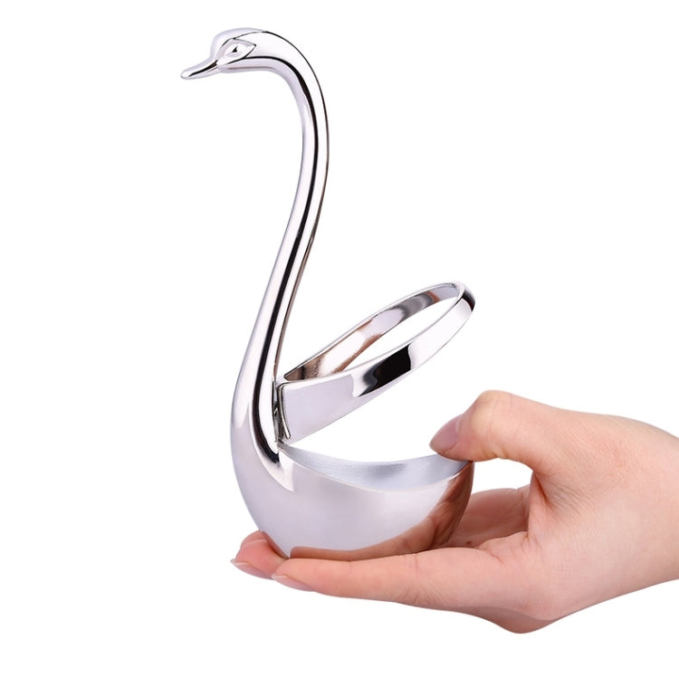 5 PCS Coffee Spoon + Swan Shape Design Knife Fruit Food Dinnerware Base Holder Elegant Kitchen Tableware Set