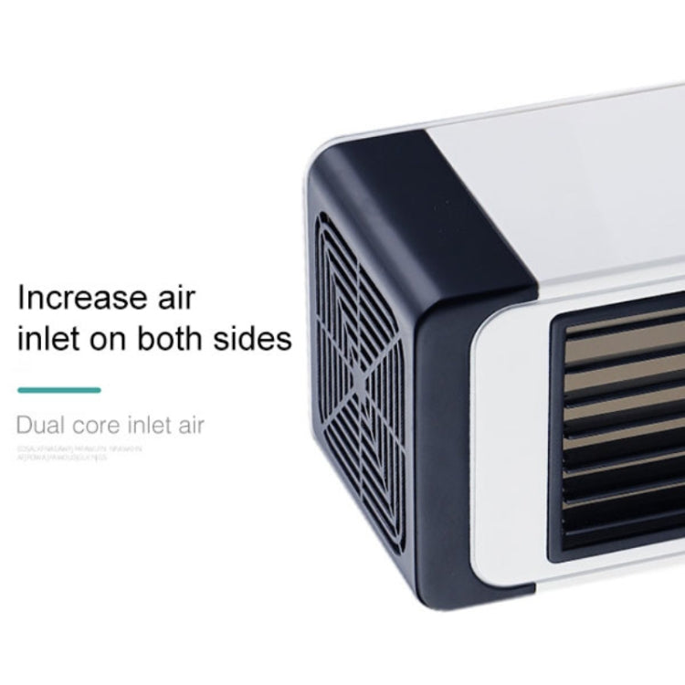 Office Household USB Mini Air Conditioning Fan Portable Desktop Air Cooler(Black)