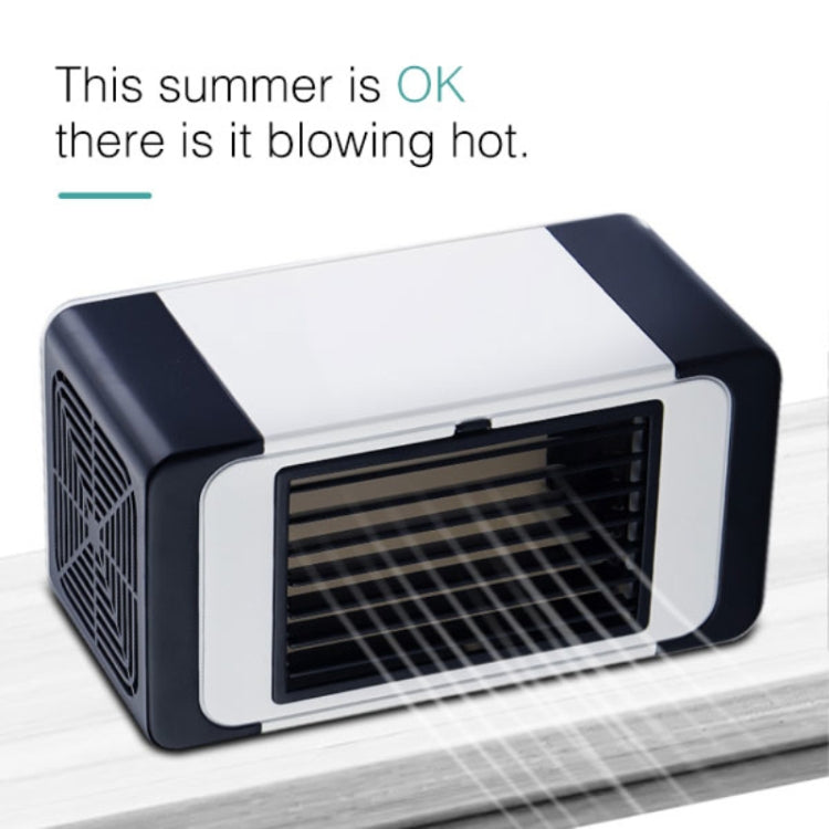 Office Household USB Mini Air Conditioning Fan Portable Desktop Air Cooler(Black)