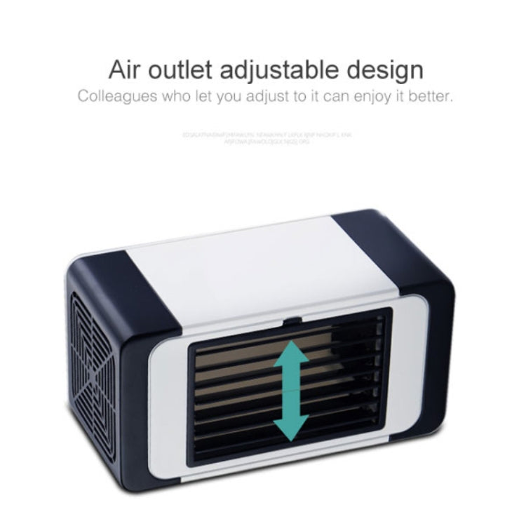 Office Household USB Mini Air Conditioning Fan Portable Desktop Air Cooler(Black)