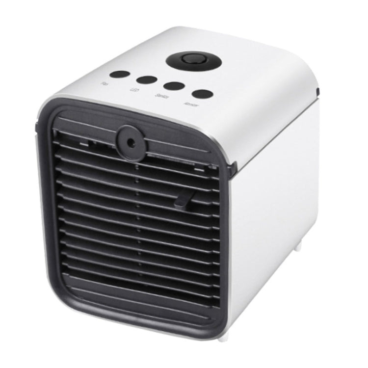 Office Household USB Mini Air Conditioning Fan Portable Desktop Air Cooler with Battery (White)