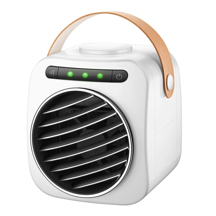 Mini Silent Particle Gear Display Cooler Cooling Fan Air-conditioning Fan (White)