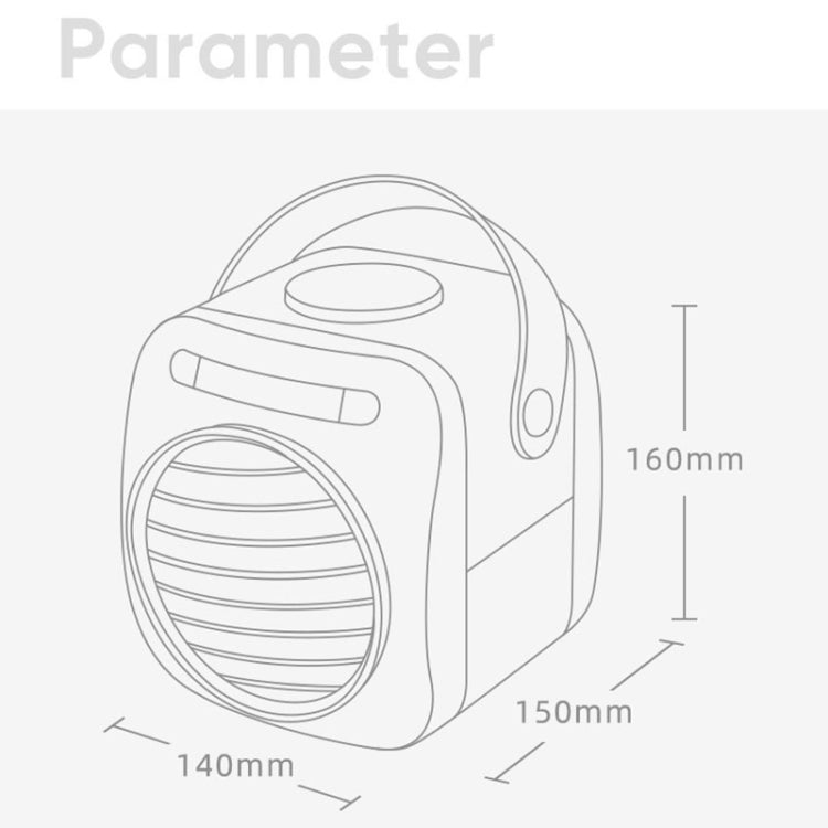 Mini Silent Particle Gear Display Cooler Cooling Fan Air-conditioning Fan (White)