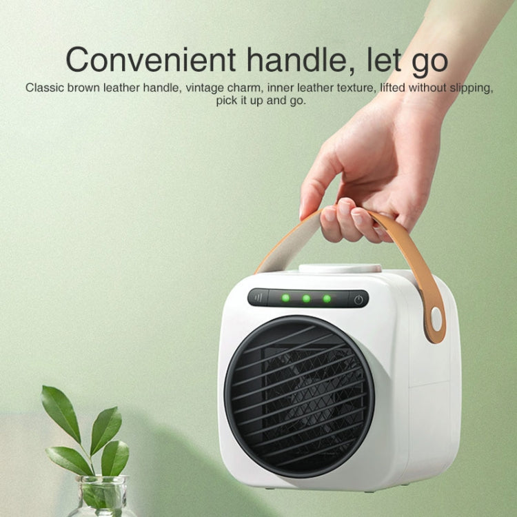 Mini Silent Particle Gear Display Cooler Cooling Fan Air-conditioning Fan (White)