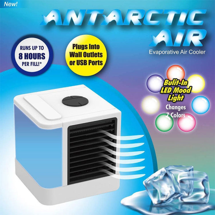 Mini Digital Display Air Conditioning Fan Portable Mini Home Cooler Cooling Fan(White)