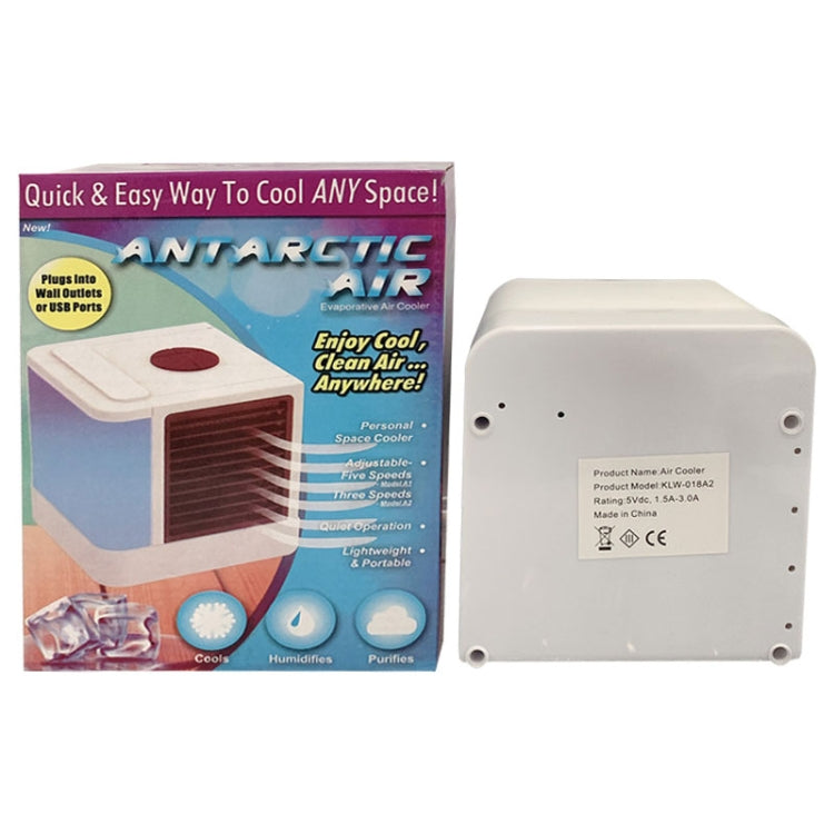 Mini Digital Display Air Conditioning Fan Portable Mini Home Cooler Cooling Fan(White)