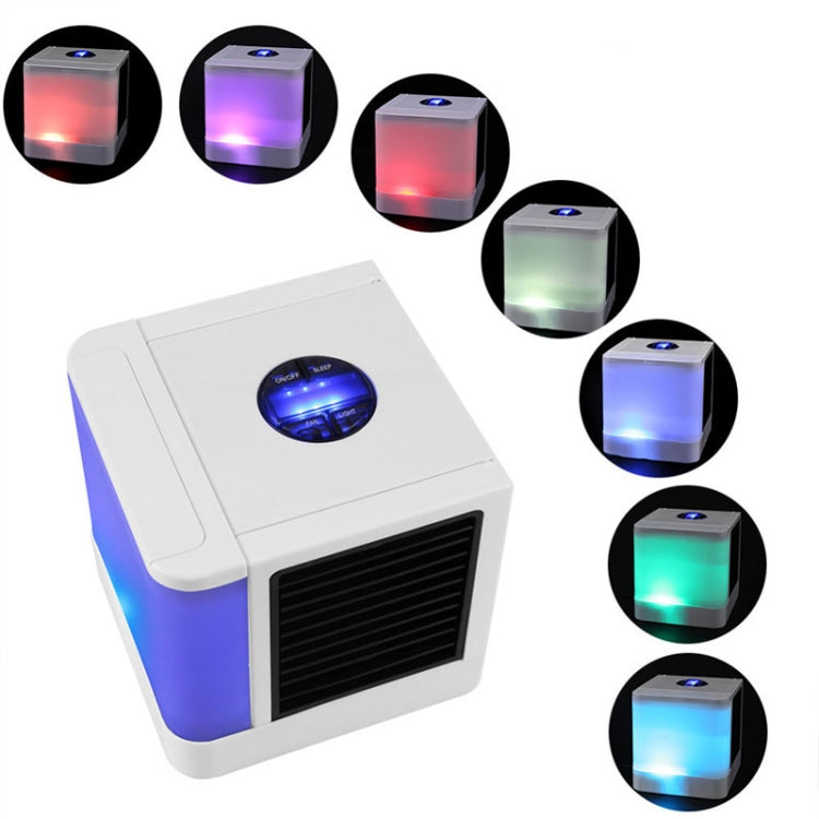 Mini Digital Display Air Conditioning Fan Portable Mini Home Cooler Cooling Fan(White)