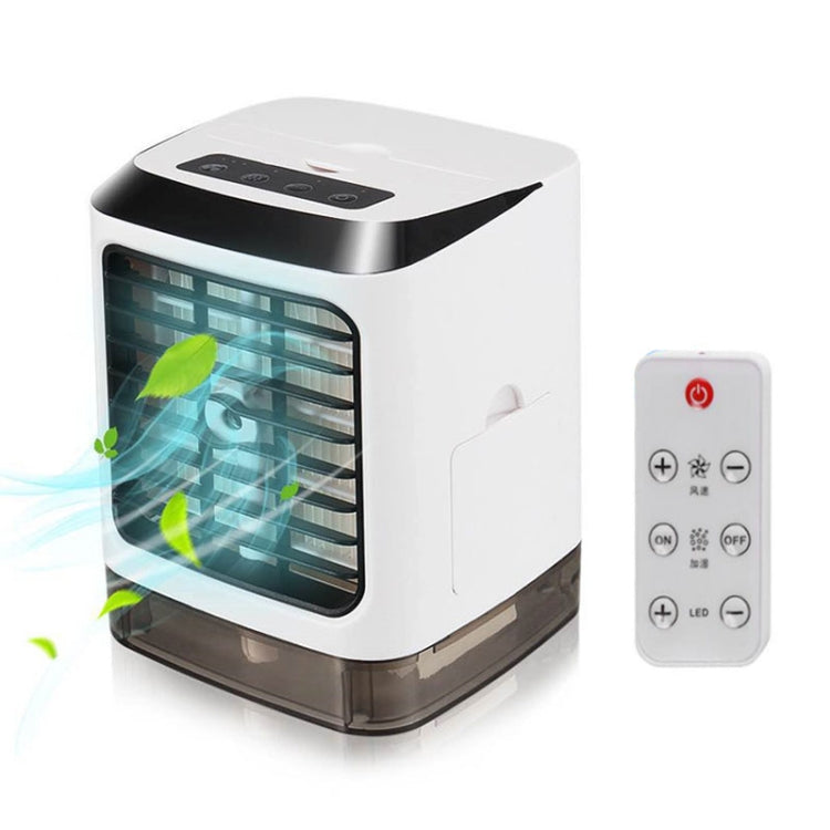 Mini Desktop Cooling Fan Humidifier Air Conditioning Fan Moisturizing Spray Fan with Remote Control (White)