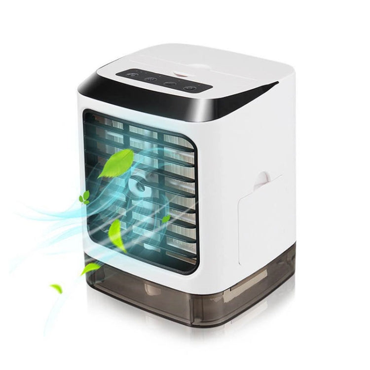 Mini Desktop Cooling Fan Humidifier Air Conditioning Fan Moisturizing Spray Fan with Remote Control (White)