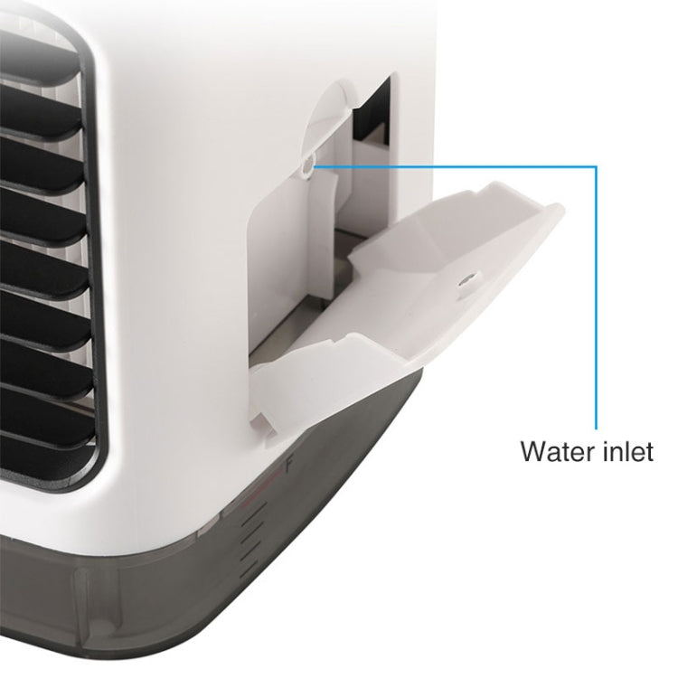 Mini Desktop Cooling Fan Humidifier Air Conditioning Fan Moisturizing Spray Fan with Remote Control (White)