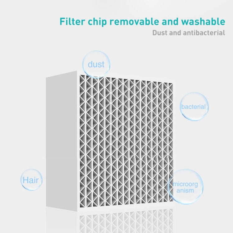 Mini Desktop USB Household Humidifying Electric Cooling Fan Self-contained Filter Element Air Conditioner Moisturizing Fan with A Set of Replaceable Filter Element (White)