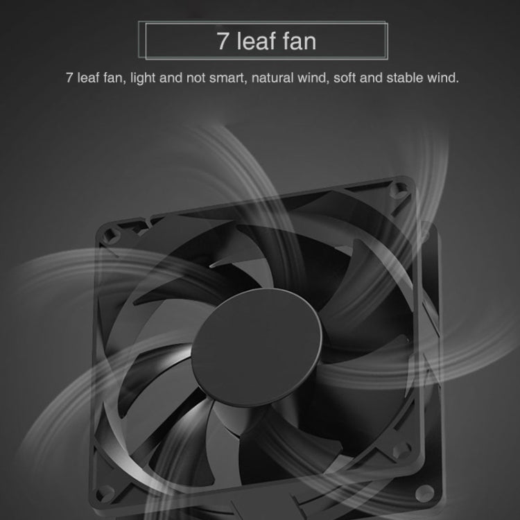 Dorm Student Mini Cooling Fan USB Charging Air Conditioning Fan (Black)