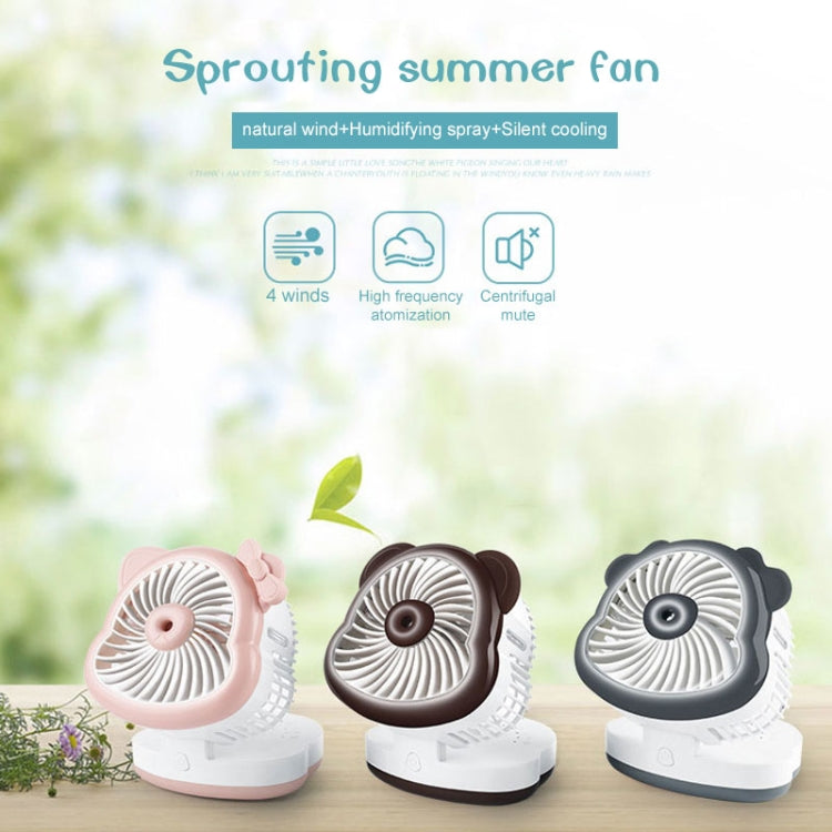 Cartoon Spray Fan cCreative Mini USB Desktop Humidifier (Grey)