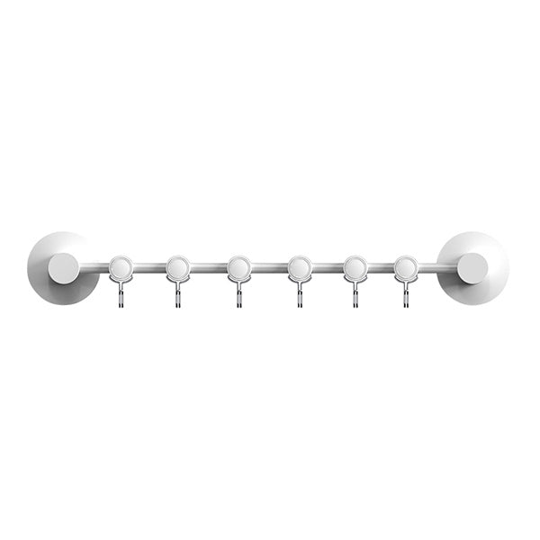 Creative Traceless Rows of Hooks Wall / Door Hanging Hook Home Bathroom Kitchen (White)