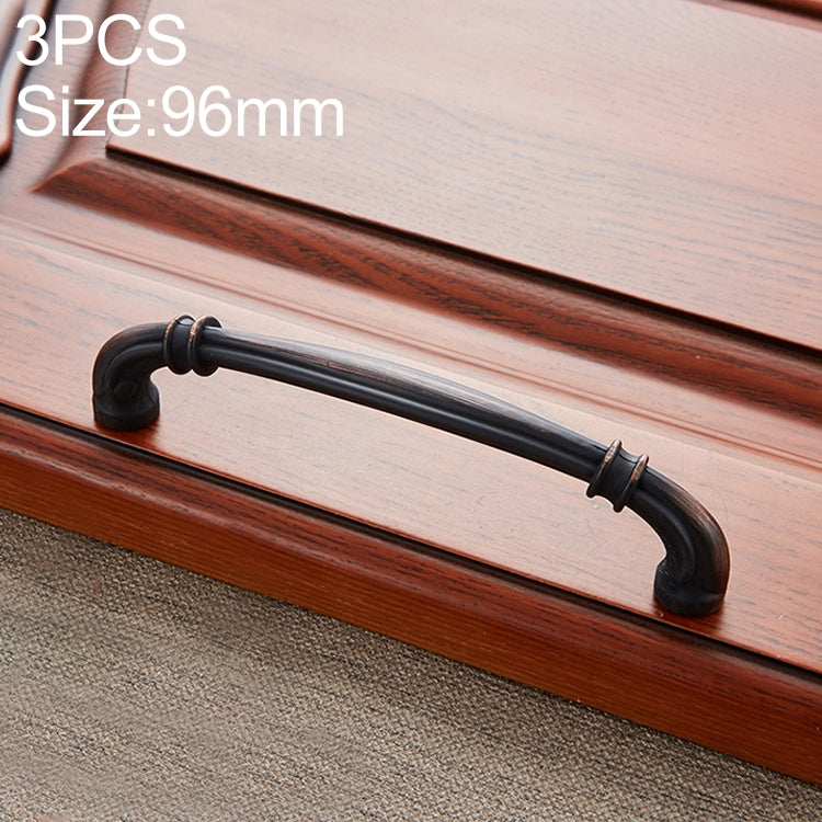 3 PCS 6569-96 Black Red Ancient Peach Wood Drawer Cabinet Door Handle